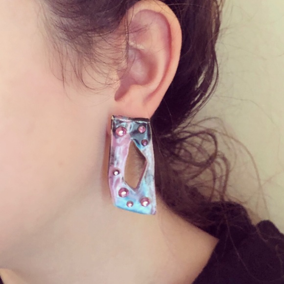 Vintage Artisan Crafted Statement Earrings - Picture 12 of 14